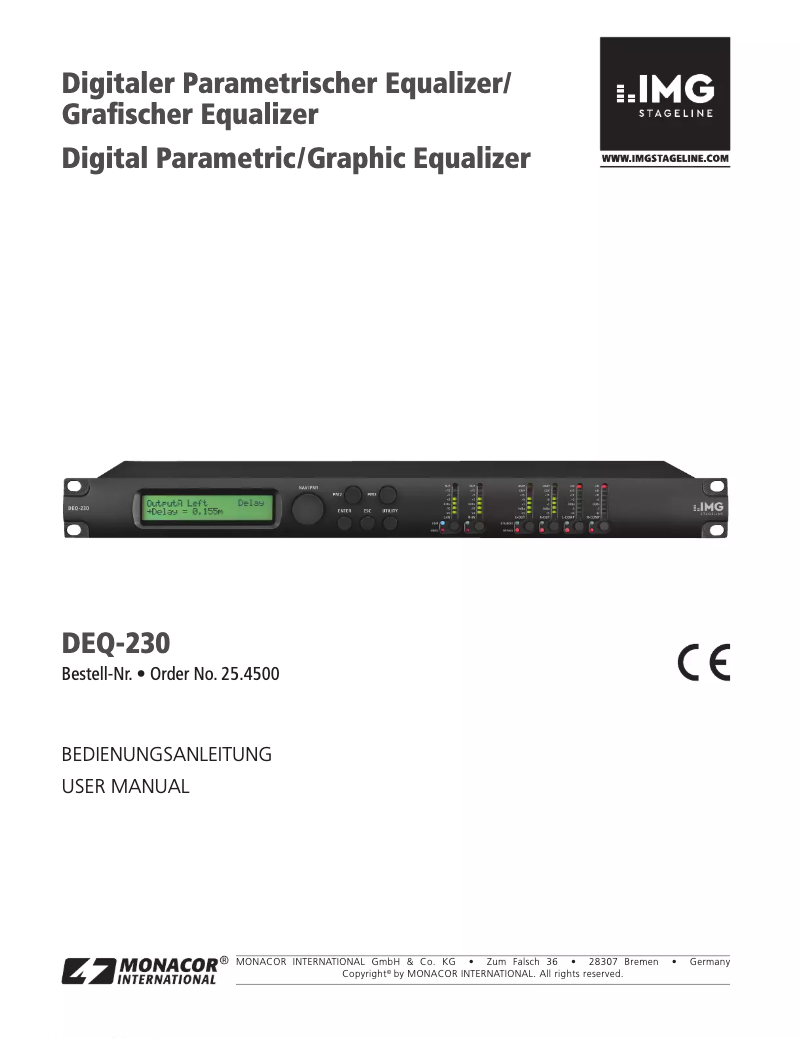 Page 1 de la notice Manuel utilisateur IMG Stageline DEQ-230