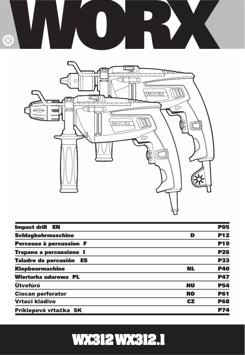 Image de la première page du manuel de l'appareil WX312.1