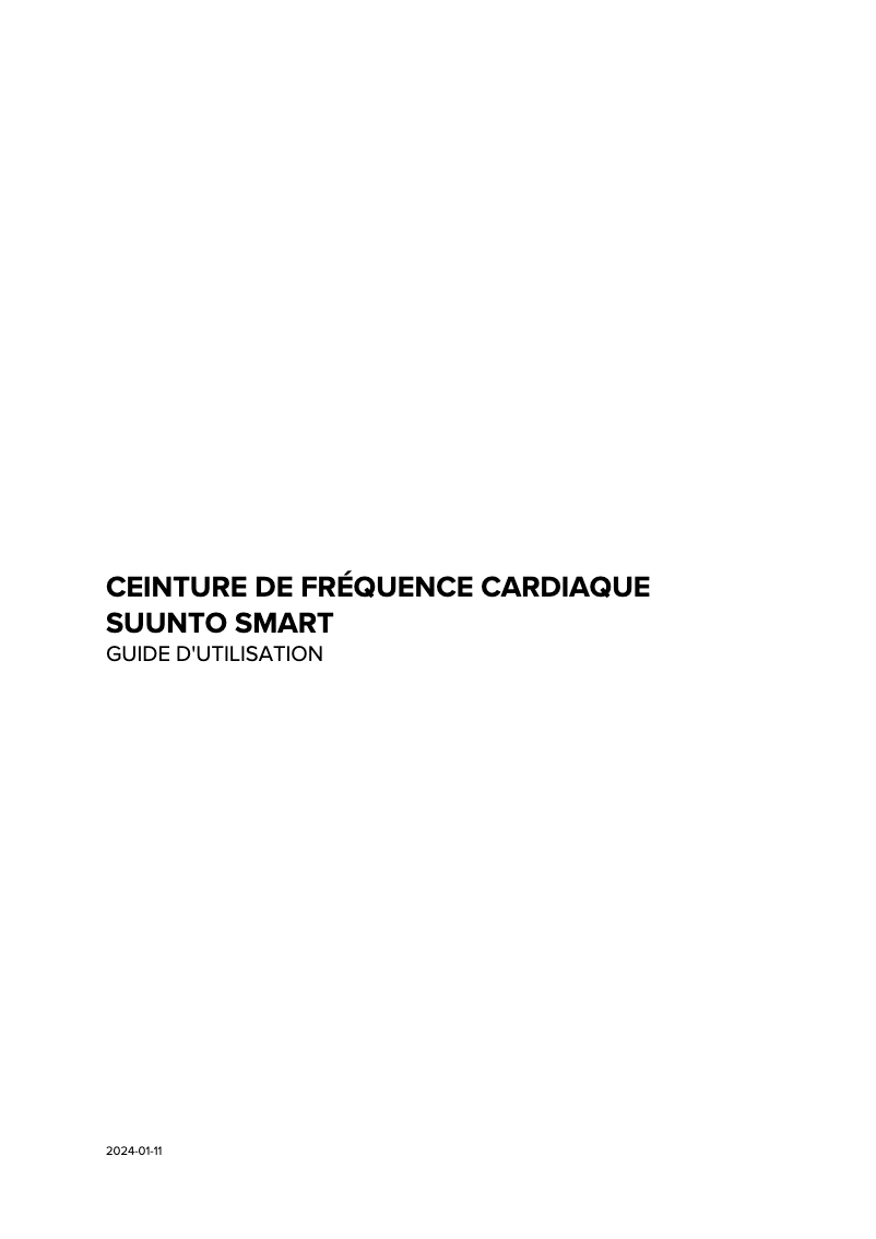 Imagen de la primera página del manual del dispositivo Smart Heart Rate Belt