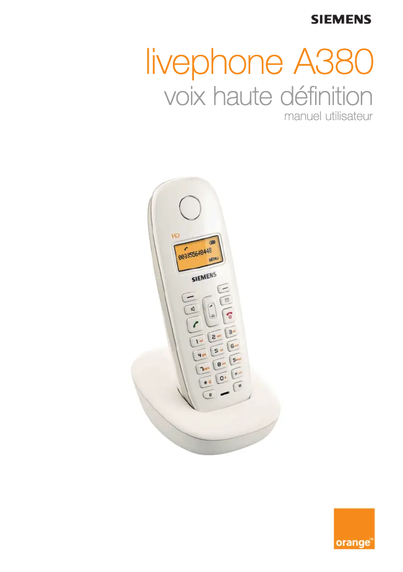 Page n°1 - Manuel utilisateur Siemens Gigaset A380