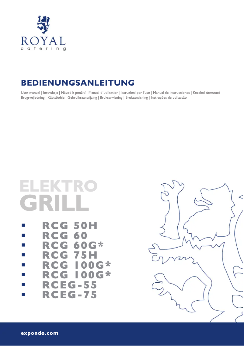 Página 1 del manual Manual de usuario Royal Catering RCEG-55