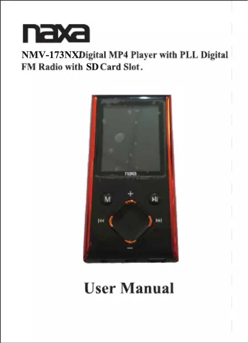 Page 1 de la notice Manuel utilisateur Naxa NMV-173NX