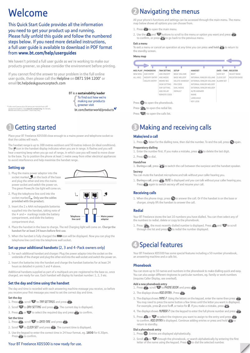Página 1 del manual Manual de usuario BT Freelance XD5500