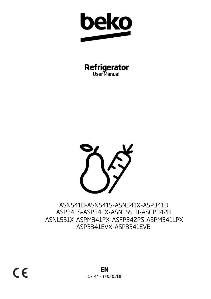 Page 1 de la notice Manuel utilisateur Beko ASP3341EVX