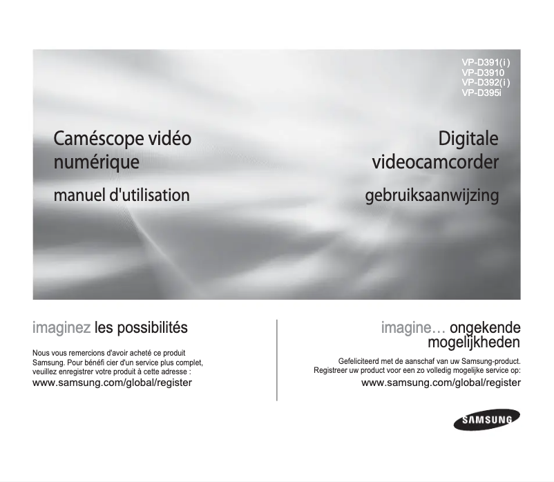 Image de la première page du manuel de l'appareil VP-D391