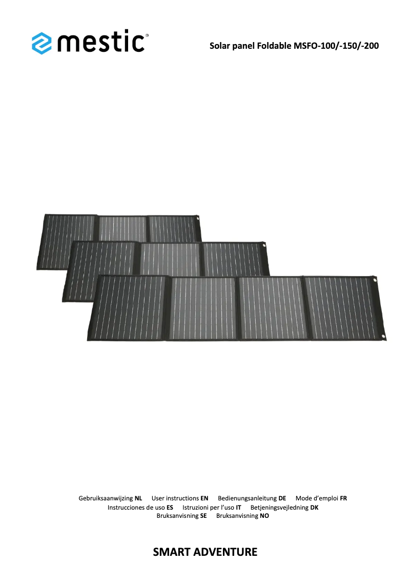 Page 1 de la notice Manuel utilisateur Mestic MSFO-150