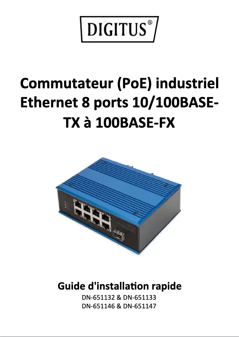 Page n°1 - Manuel utilisateur Digitus DN-651146