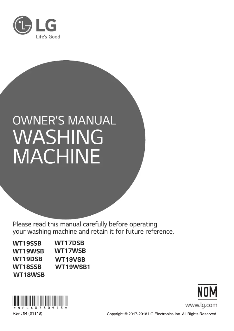 Página 1 del manual Manual de usuario LG WT19WSB1