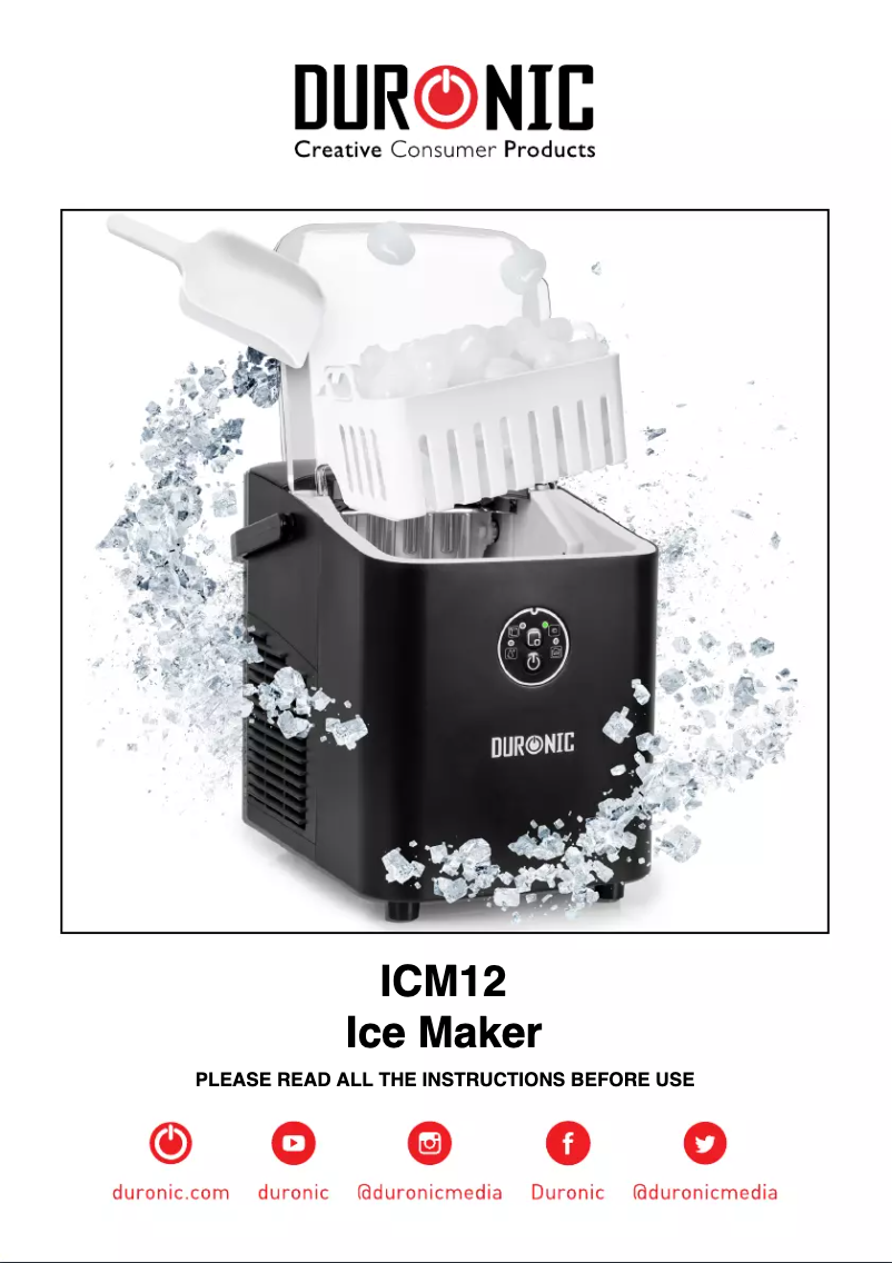 Page n°1 - Manuel utilisateur Duronic ICM12