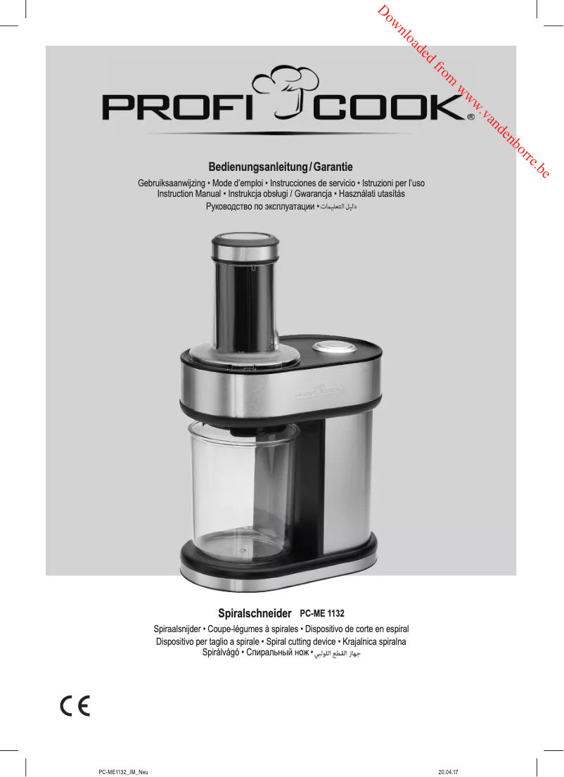 Página 1 del manual Manual de usuario ProfiCook PC-ME 1132