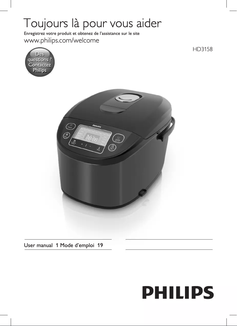 Page n°1 - Manuel utilisateur Philips Viva Collection HD3158