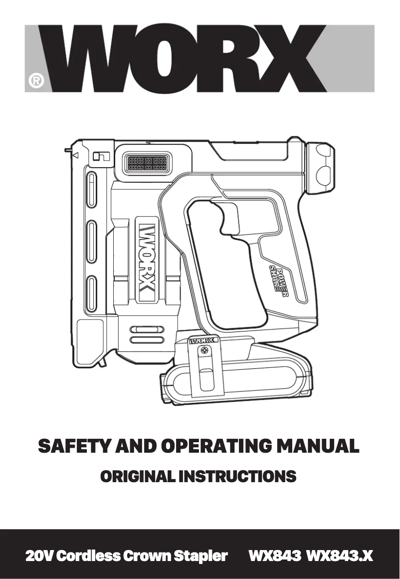Page n°1 - Manuel utilisateur Worx WX843