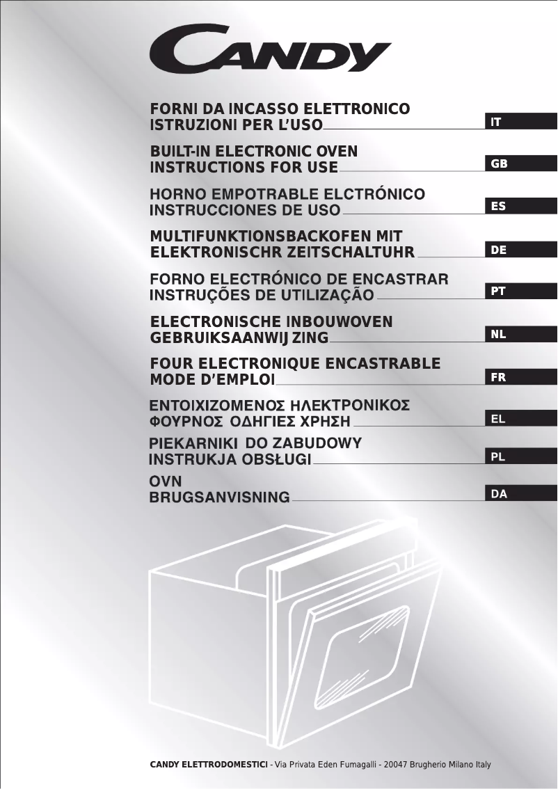 Page n°1 - Manuel utilisateur Candy FNP 827 X