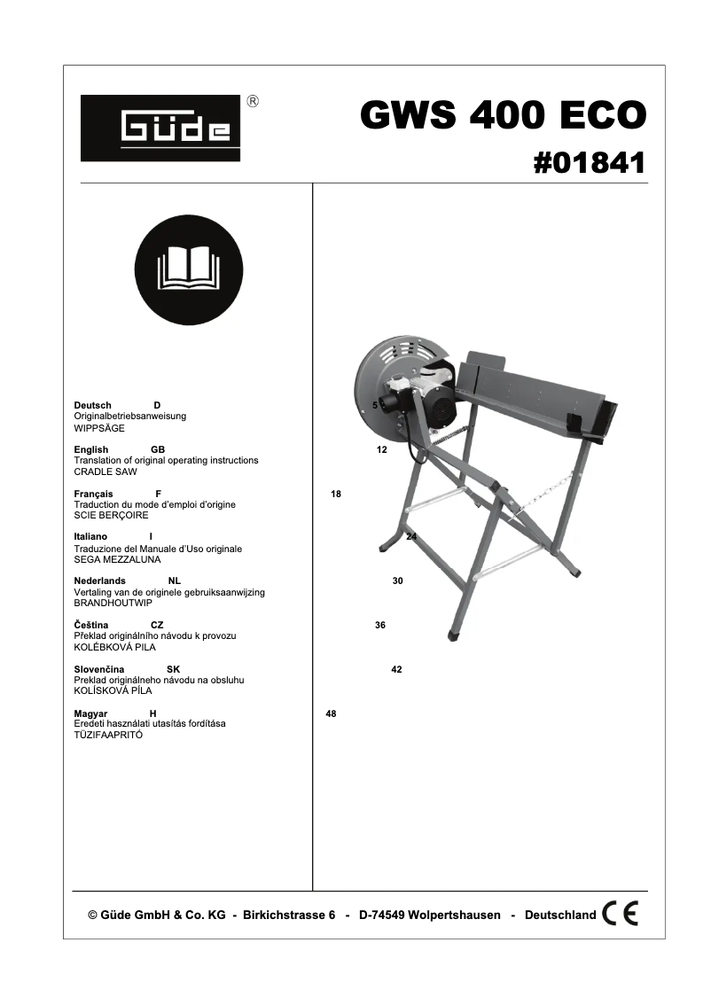 Image de la première page du manuel de l'appareil GWS 400 ECO