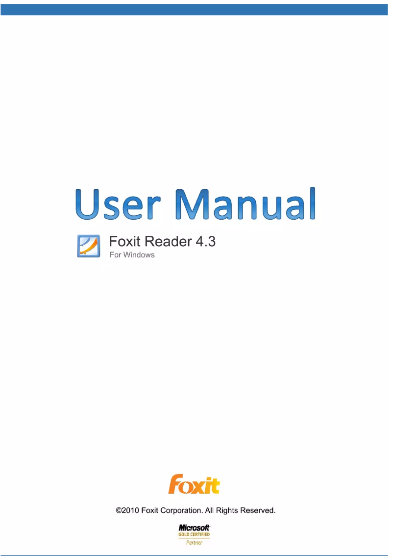 Page 1 de la notice Manuel utilisateur Foxit Reader 4.3