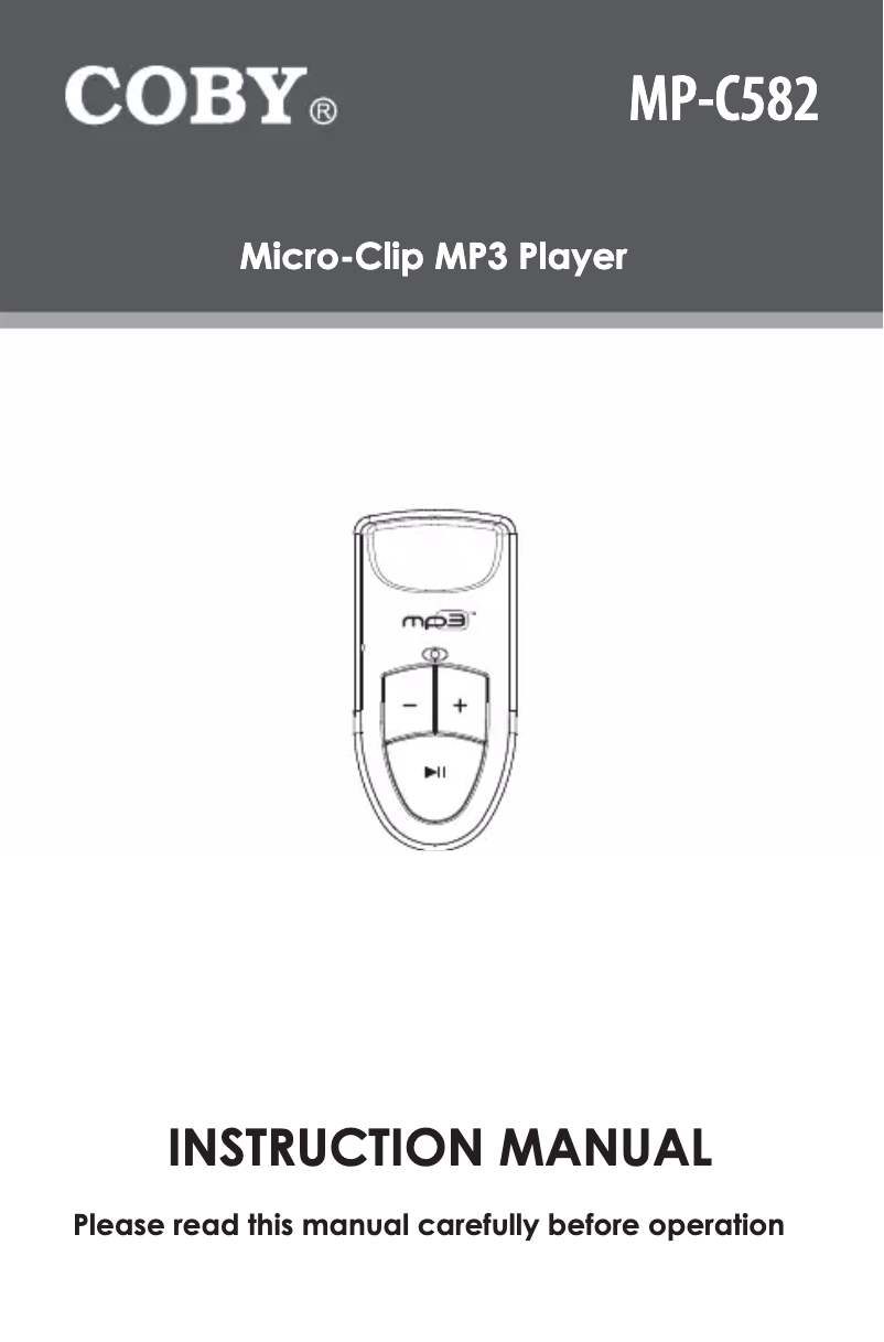 Page n°1 - Manuel utilisateur Coby MP-C552