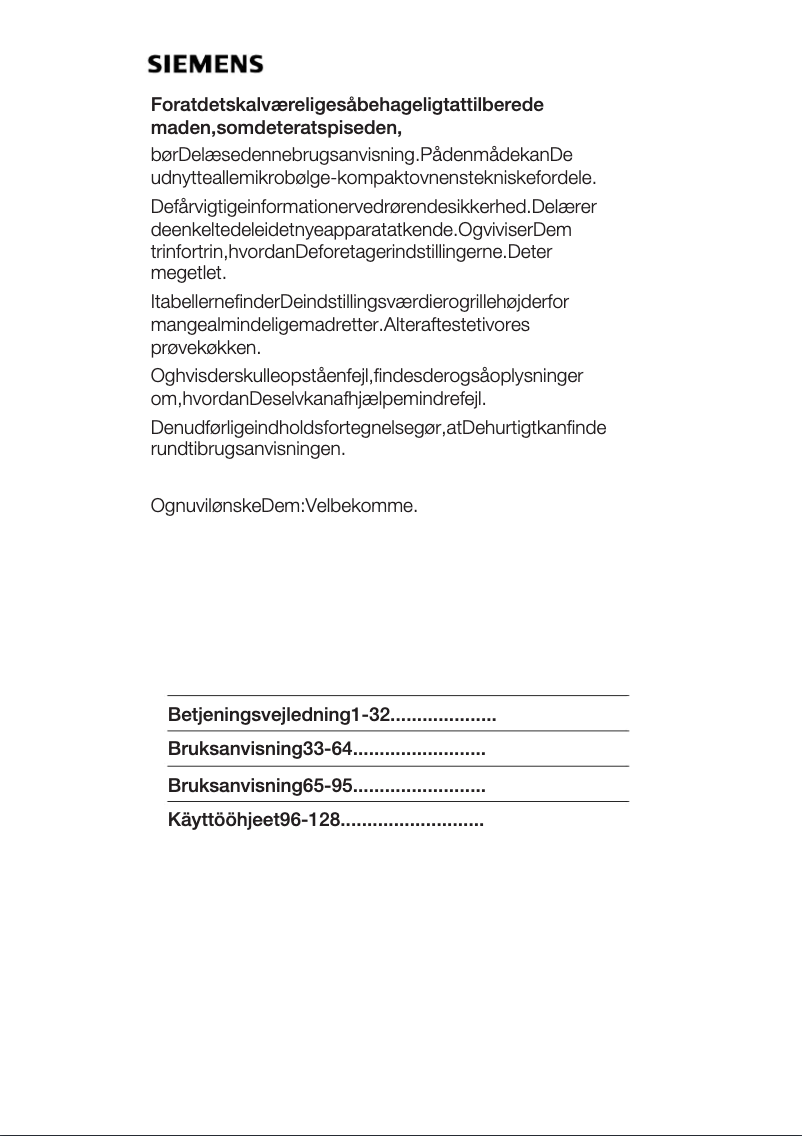 Page 1 de la notice Manuel utilisateur Siemens HF24M240