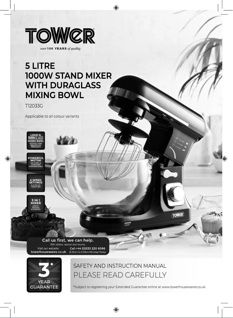 Page 1 de la notice Manuel utilisateur Tower T12033
