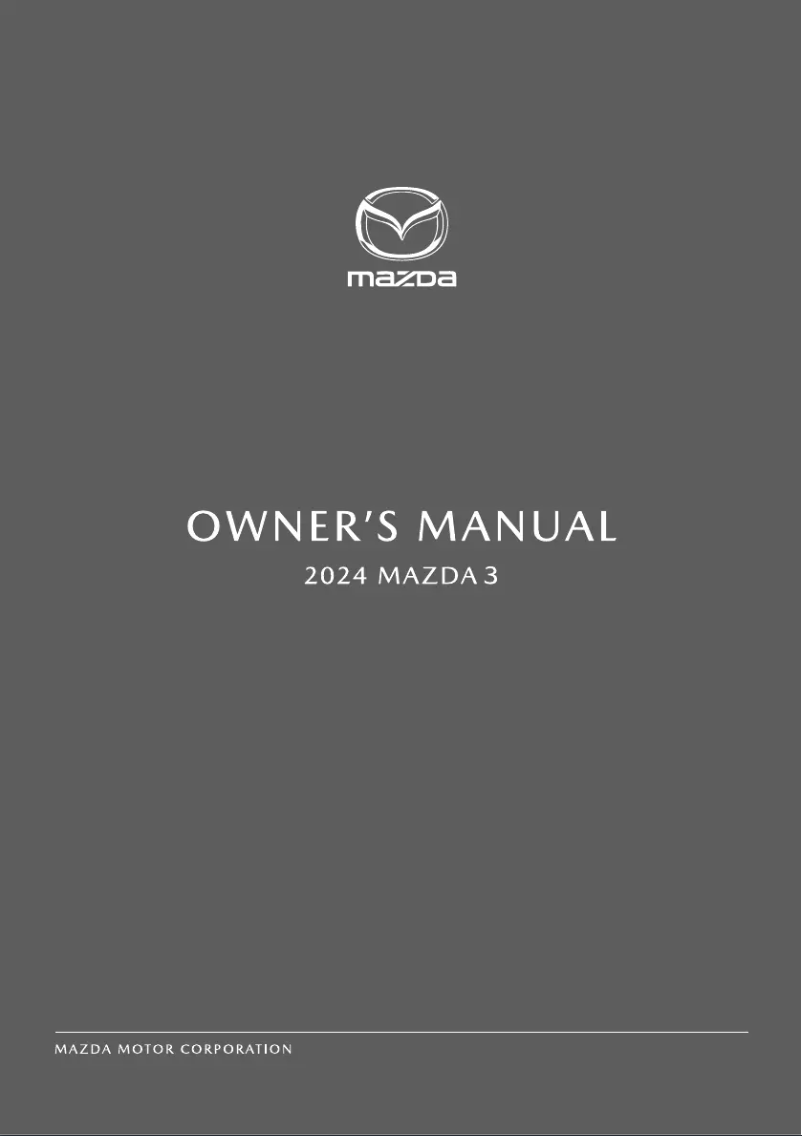 Page 1 de la notice Manuel utilisateur Mazda 3 Sport (2024)