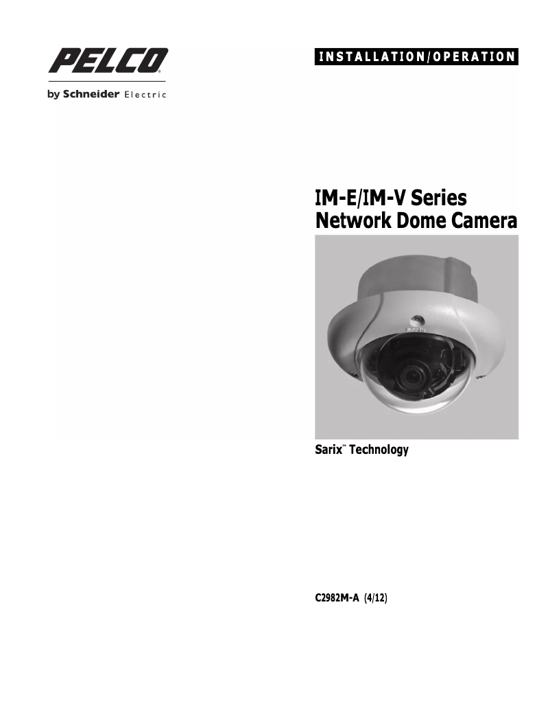 Image de la première page du manuel de l'appareil Sarix IM10LW10