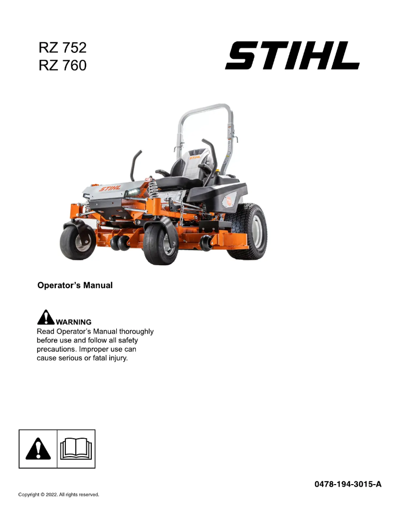 Image de la première page du manuel de l'appareil RZ 700
