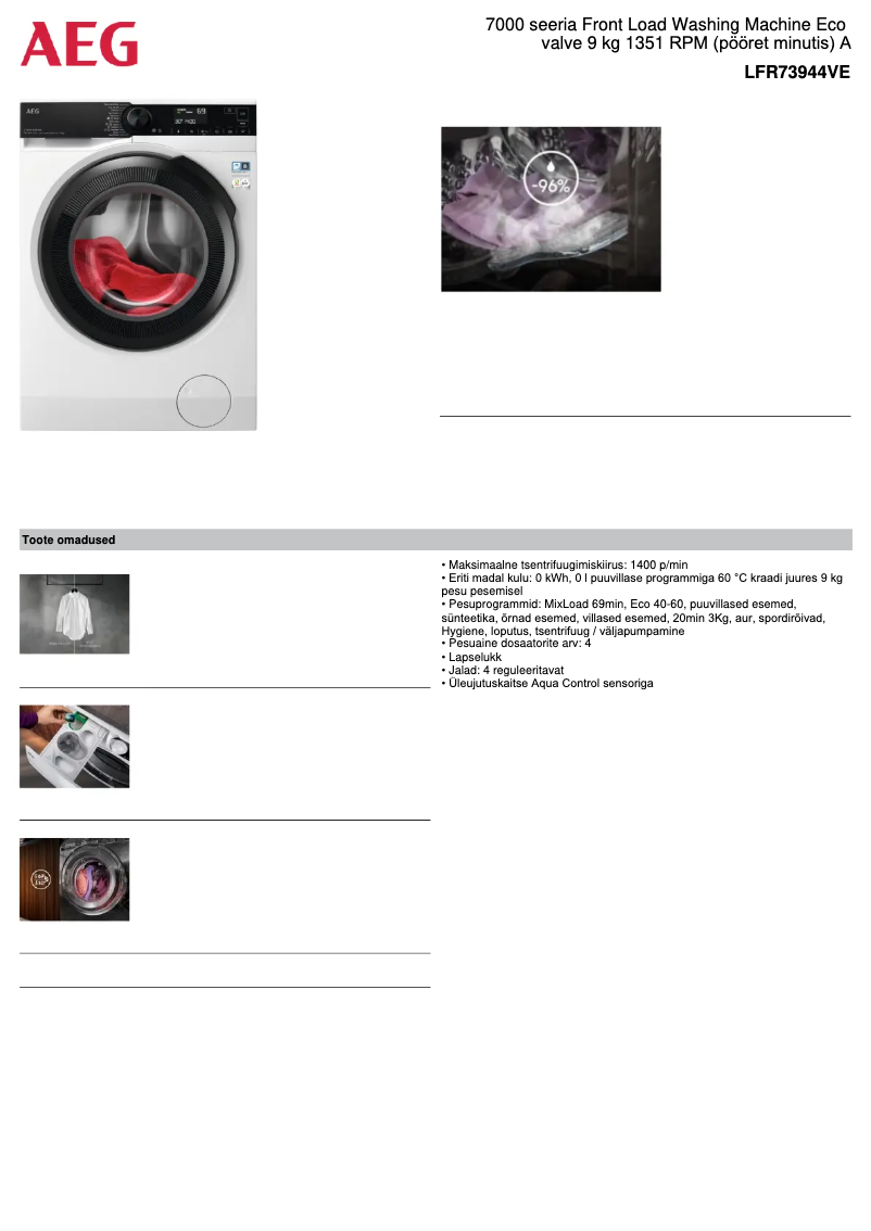 Image de la première page du manuel de l'appareil 7000 Series LFR73944VE