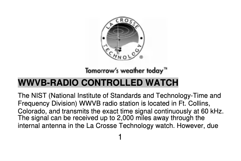 Página 1 del manual Manual de usuario La Crosse Technology WT-971 S