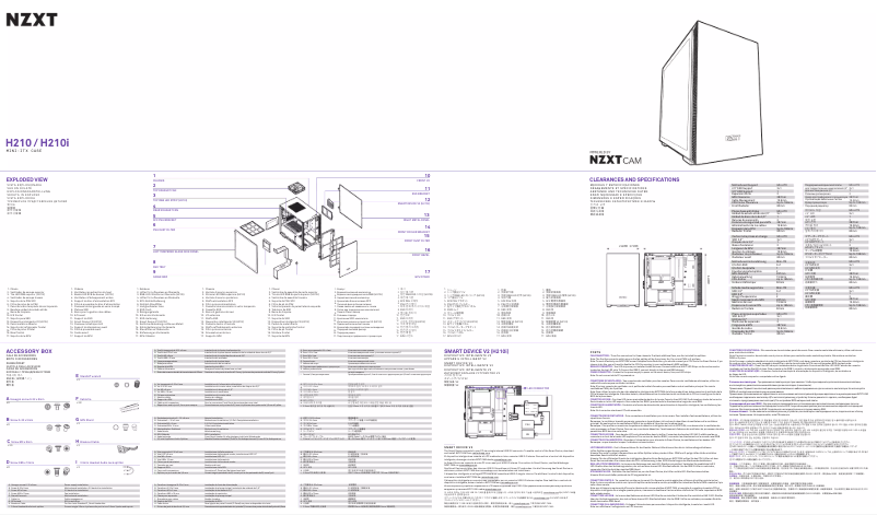 Page 1 de la notice Manuel utilisateur NZXT H210i
