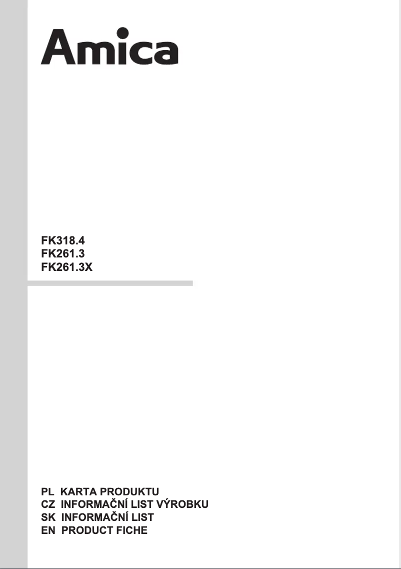 Image de la première page du manuel de l'appareil FK261.3X