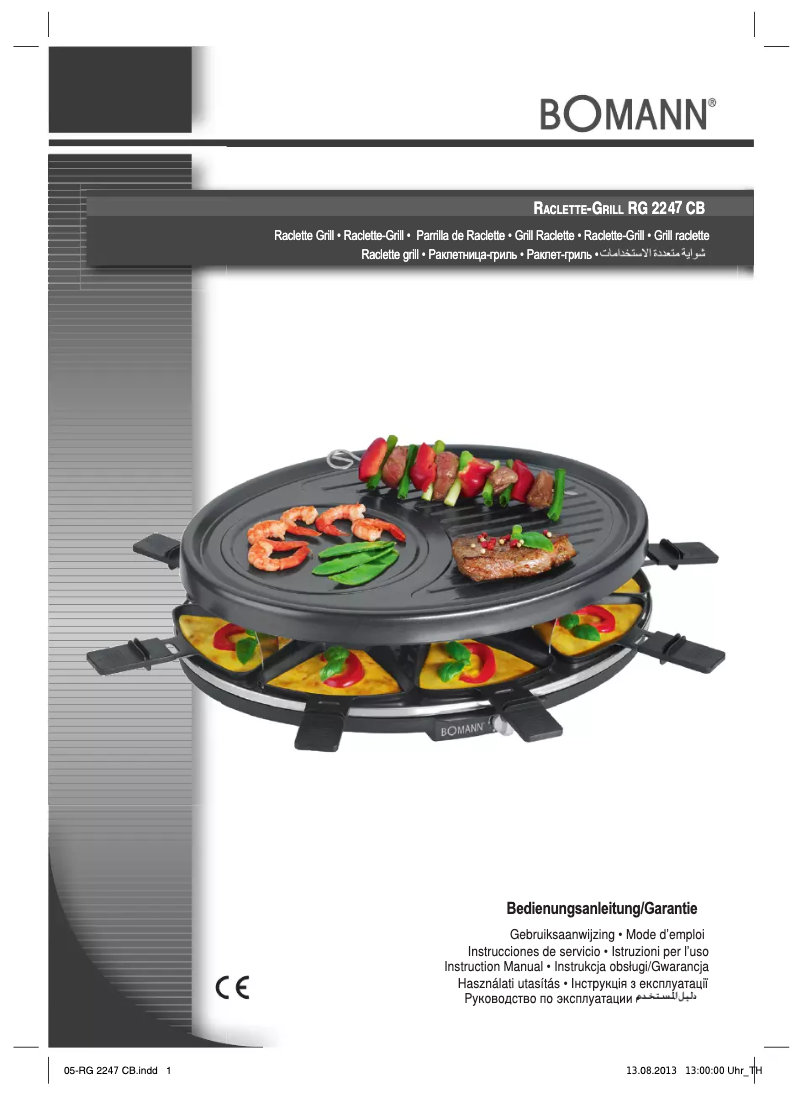 Page 1 de la notice Manuel utilisateur Bomann RG 2247 CB