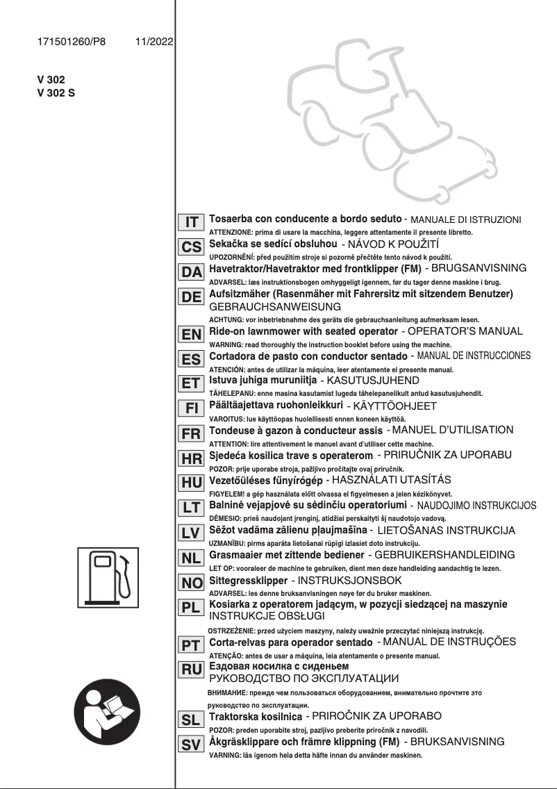 Page 1 de la notice Manuel utilisateur Stiga Park 300