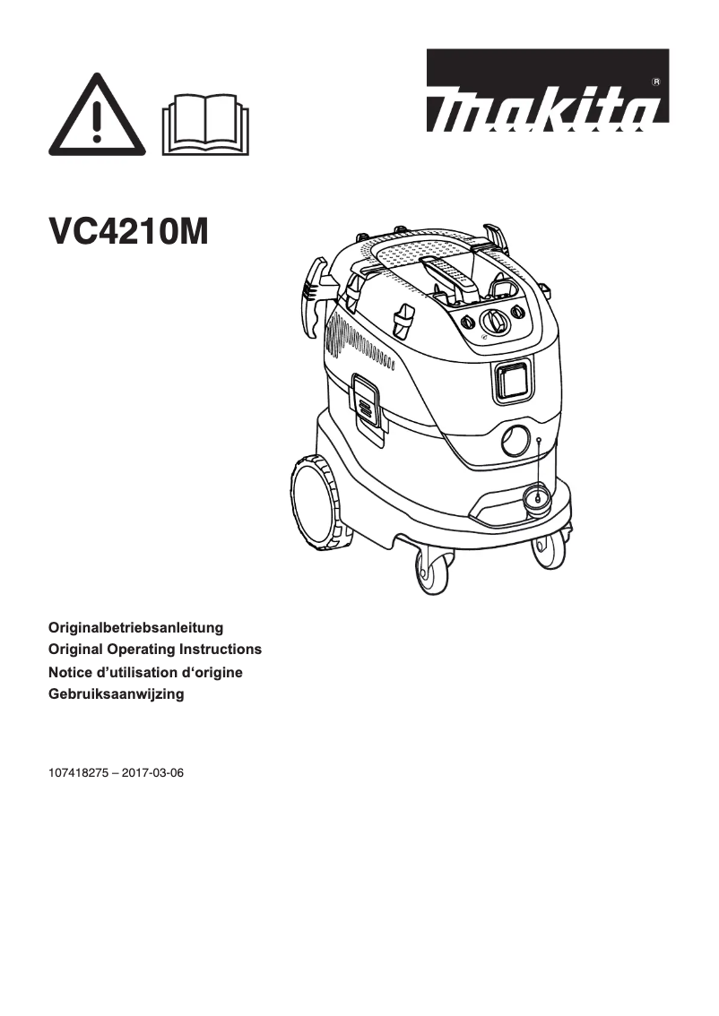 Image de la première page du manuel de l'appareil VC4210M