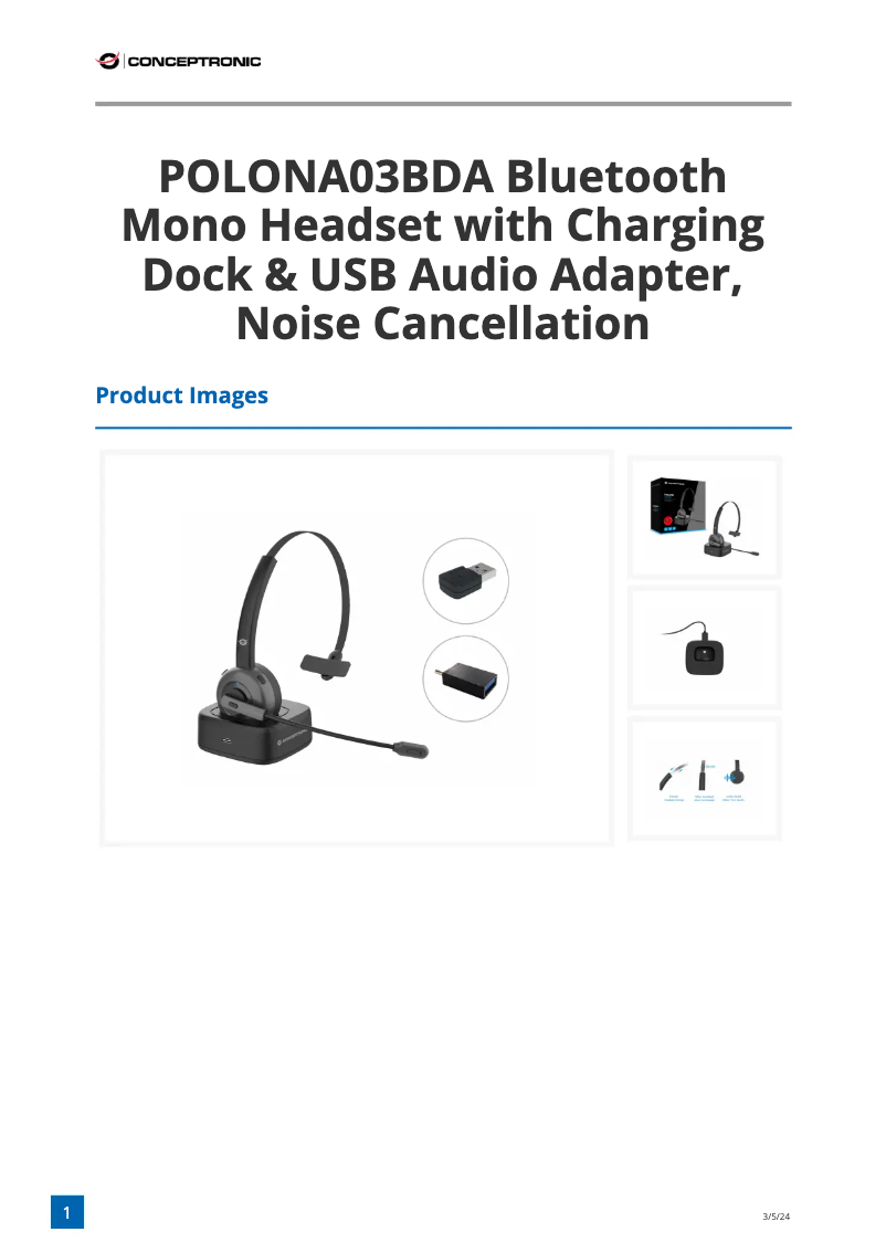 Image de la première page du manuel de l'appareil POLONA03BDA