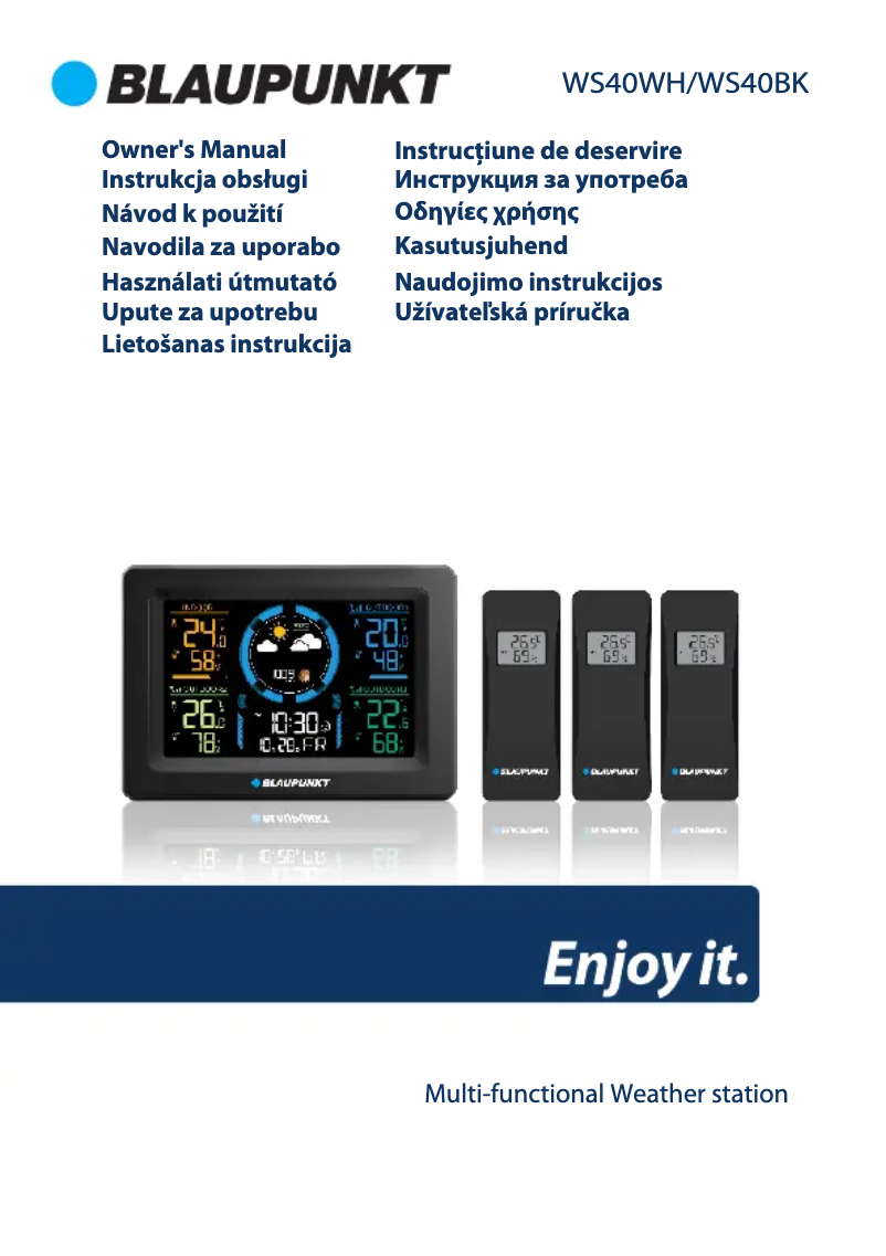 Page 1 de la notice Manuel utilisateur Blaupunkt WS40WH