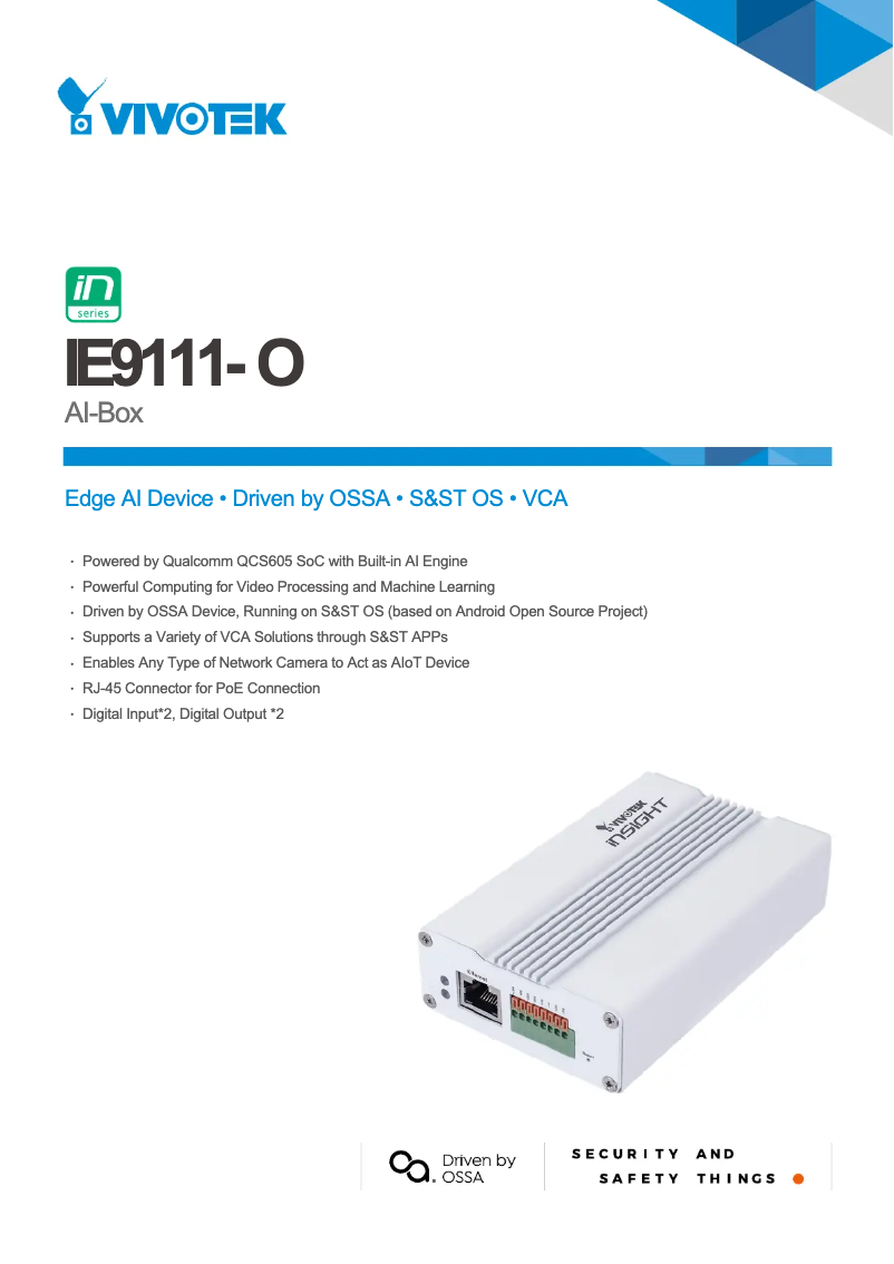 Image de la première page du manuel de l'appareil IE9111-O