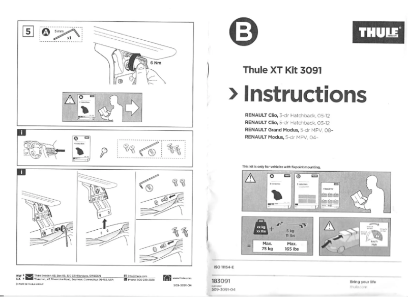 Image de la première page du manuel de l'appareil XT Kit 3091