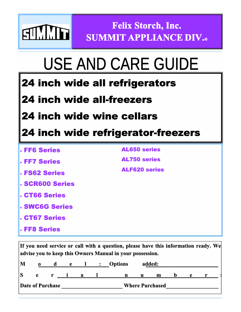 First page image of the manual for SCR600LOS
