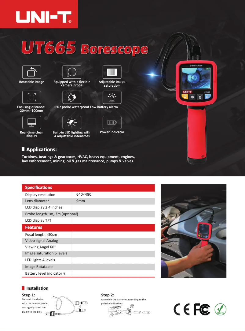 Page n°1 - Manuel utilisateur Uni-T UT665