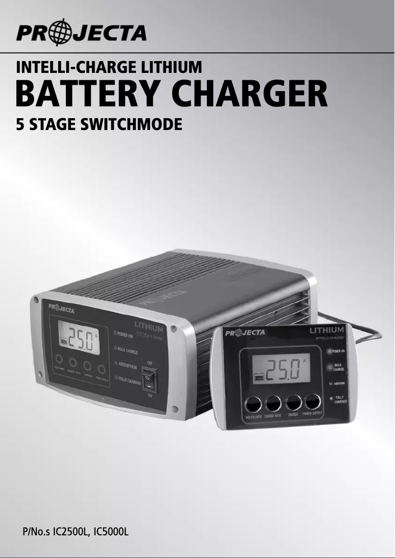 Page n°1 - Manuel utilisateur Projecta IC5000L