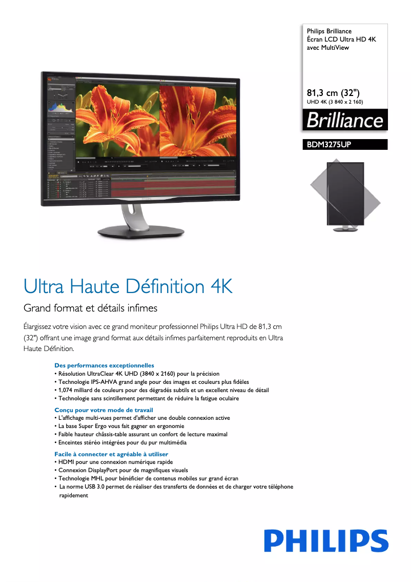 Image de la première page du manuel de l'appareil BDM3275UP