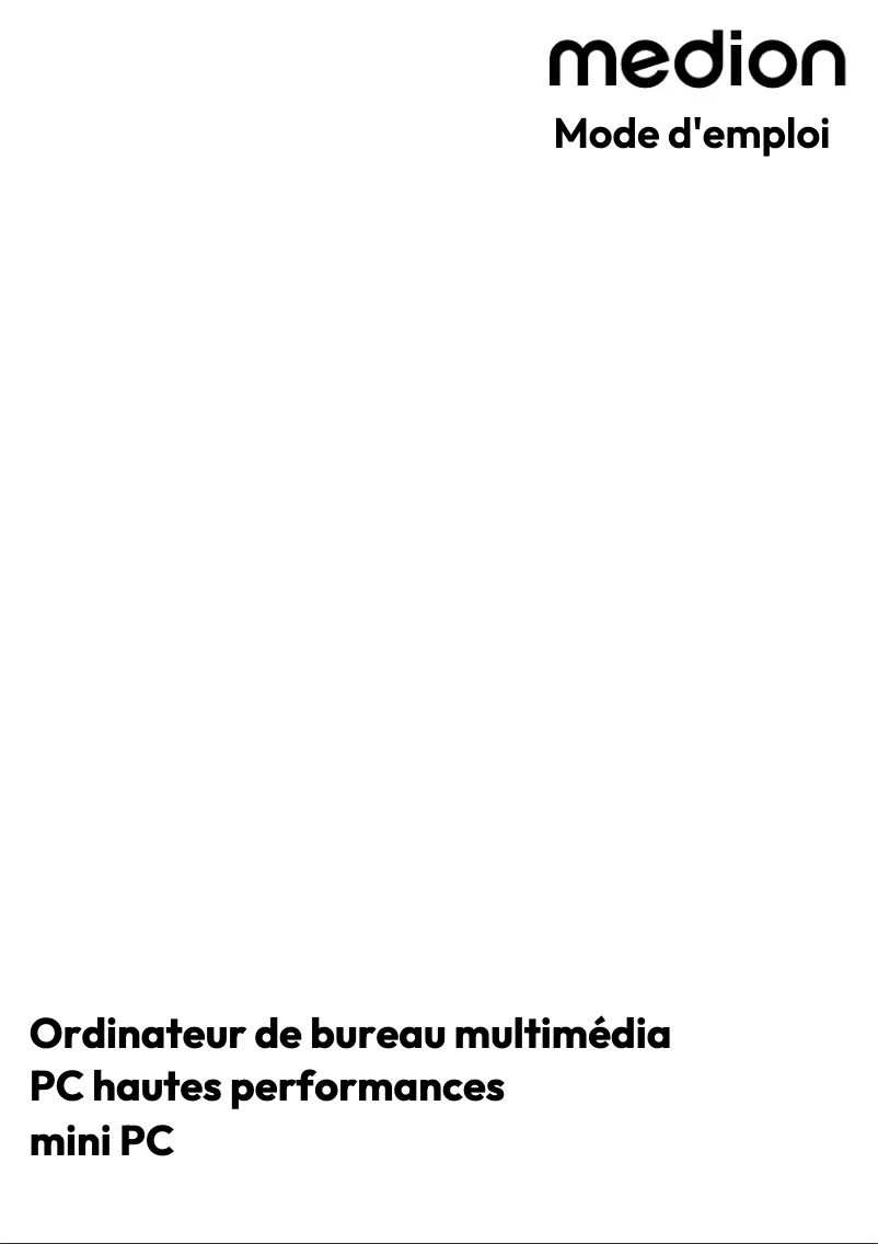 Page 1 de la notice Manuel utilisateur Medion Akoya P67064 (MD 35098)