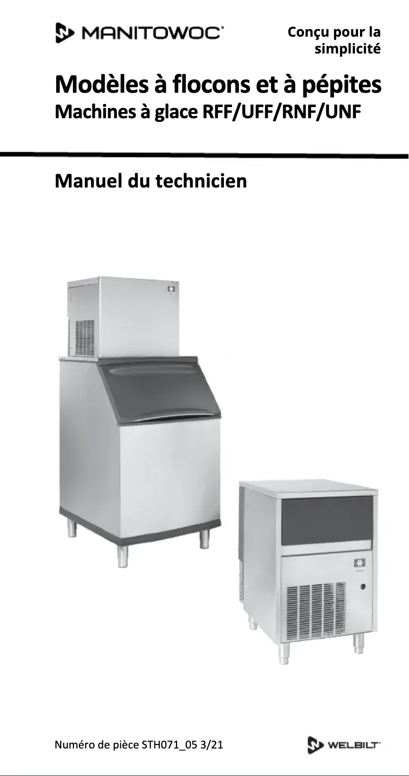 Page n°1 - Manuel utilisateur Manitowoc RFF2500A