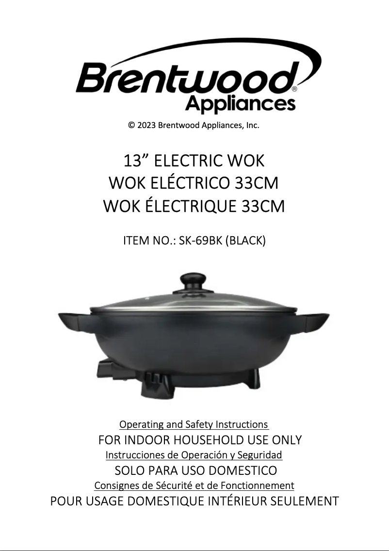 Page n°1 - Manuel utilisateur Brentwood SK-69BK