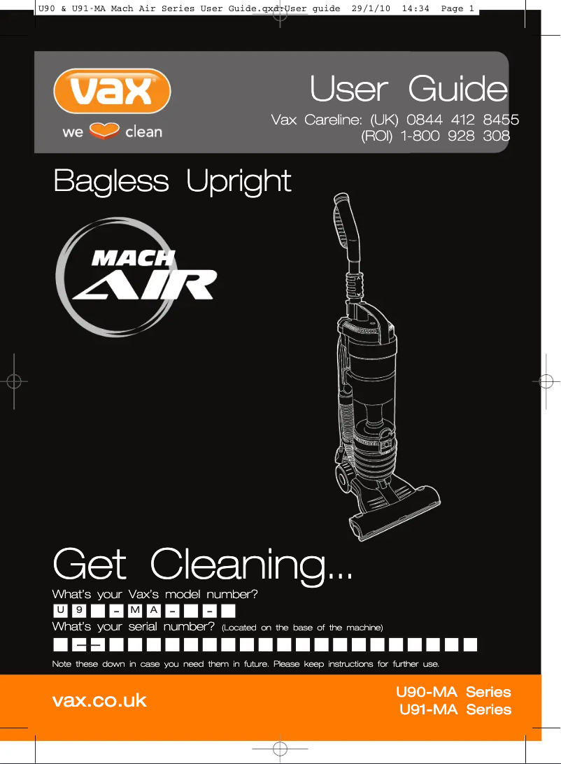 Image de la première page du manuel de l'appareil Air Reach