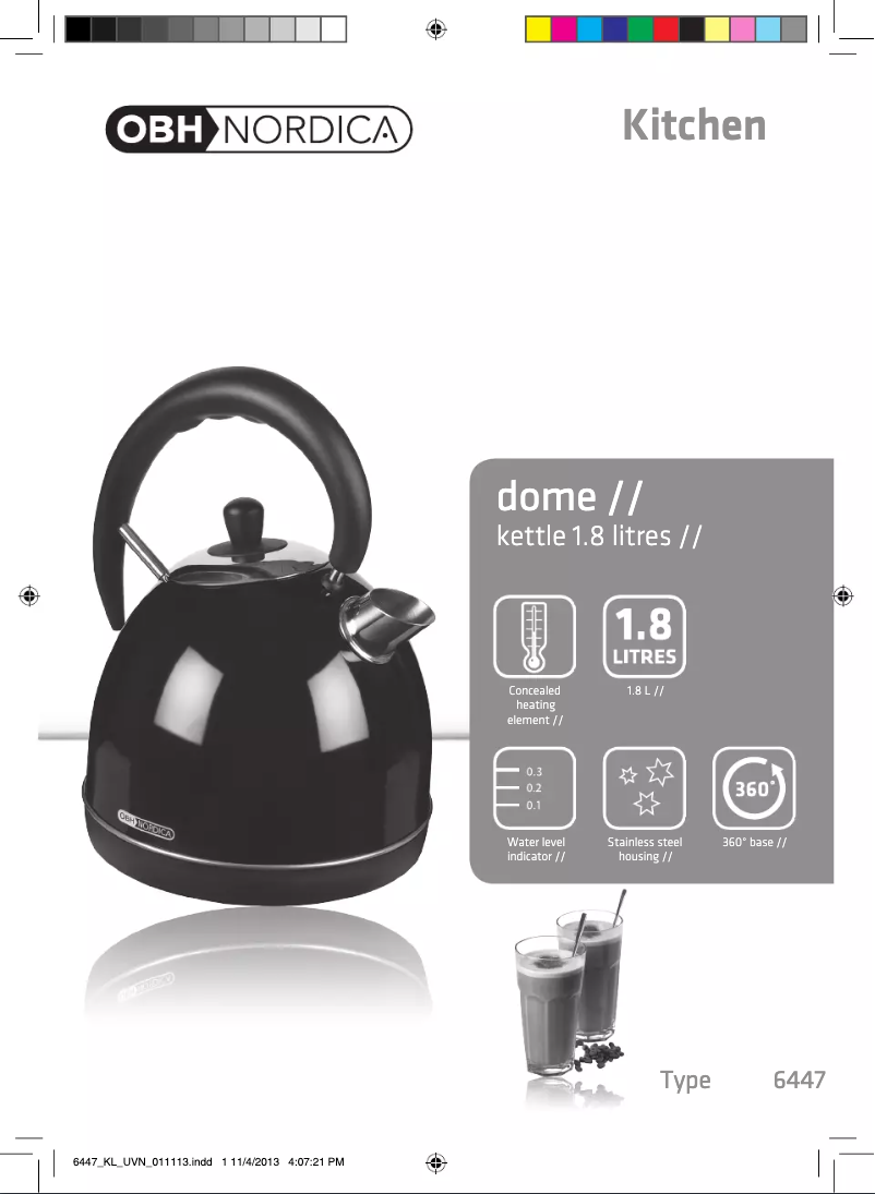 Page n°1 - Manuel utilisateur OBH Nordica Dome 6447