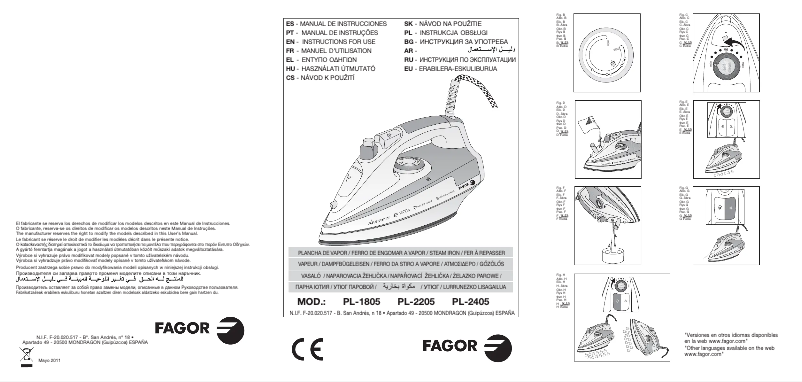 Page n°1 - Manuel utilisateur Fagor PL-2405