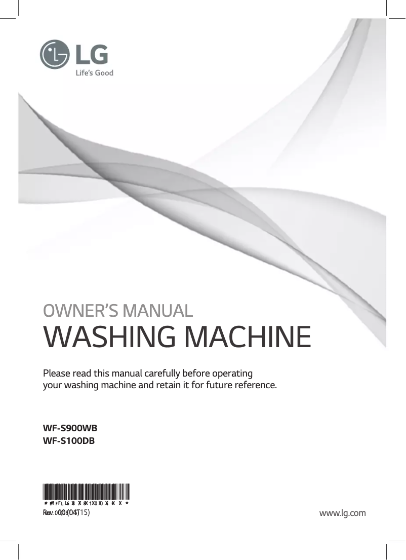 Page 1 de la notice Manuel utilisateur LG WF-S100DB