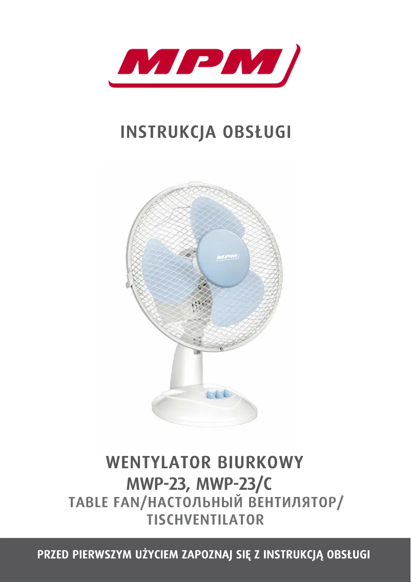 Page 1 de la notice Manuel utilisateur MPM MWP-23