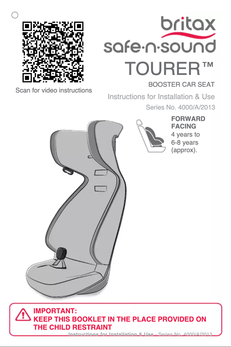 Page n°1 - Manuel utilisateur Britax Safe-n-Sound Tourer