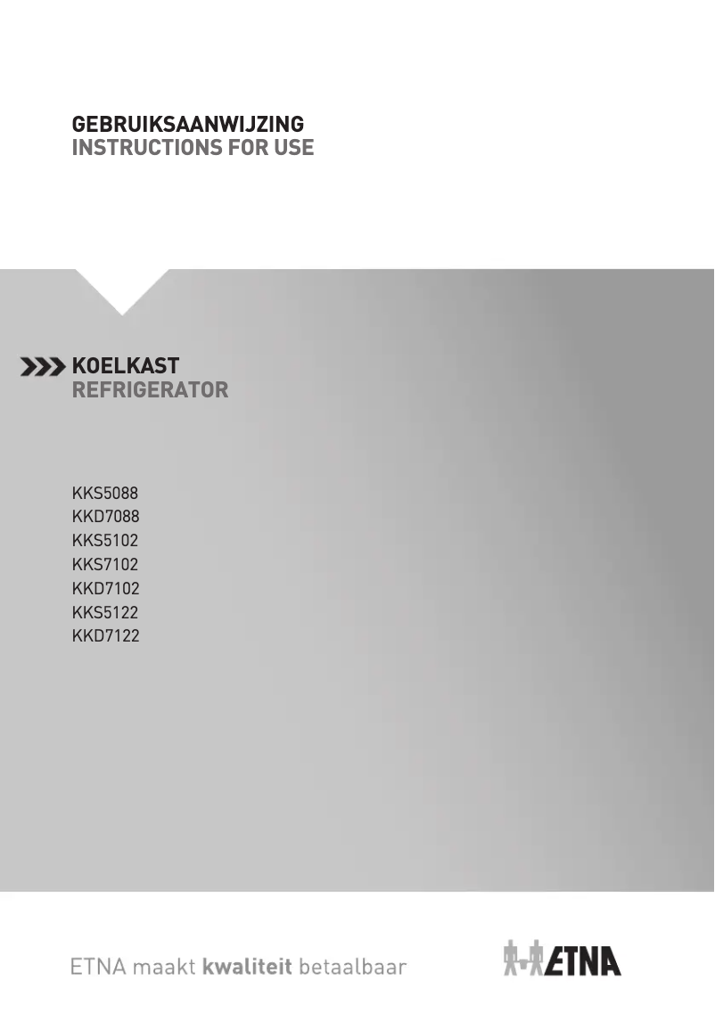 Page 1 de la notice Manuel utilisateur Etna KKS7102